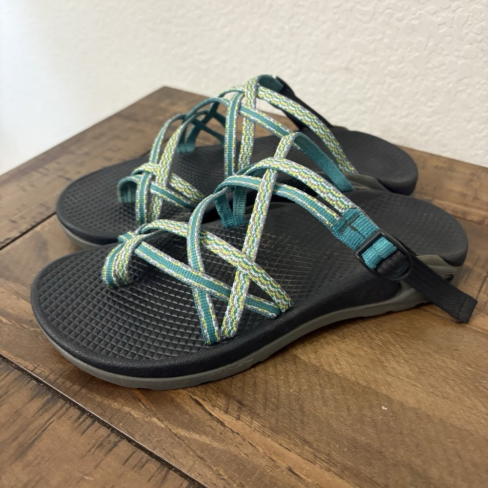 Chaco Sandals Womens Blue Zong Adjustable Straps Strappy Backless Open Back 6
